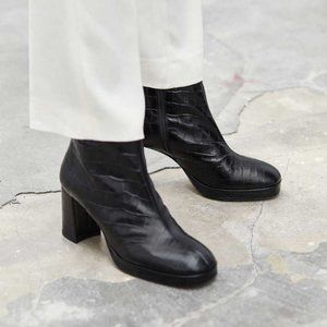 Miista Carlota Croc Black Boots